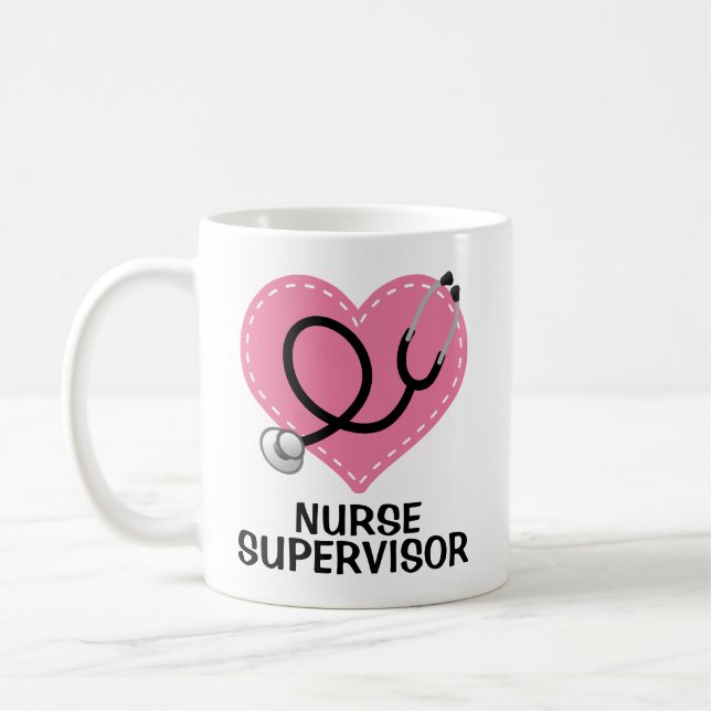 Nurse Supervisor Nursing Gift Coffee Mug (Left)