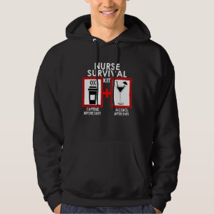 Nurse Survival Kit Caffeine Before Shift Cocktail Hoodie