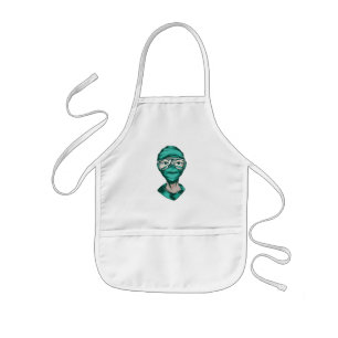 Nurse svg with Face Mask Kids Apron