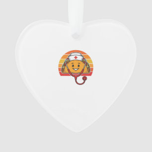 Nurse Taco Retro Vintage Engraving Design_1 Ornament