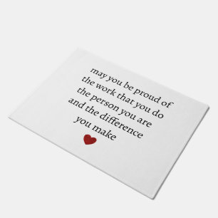 Nurse teacher mother appreciation pround Thank Doormat