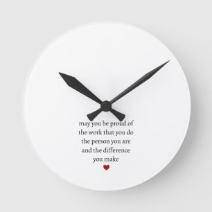Nurse teacher mother appreciation pround Thank Round Clock