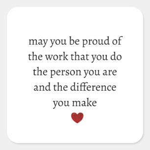 Nurse teacher mother appreciation pround Thank Square Sticker