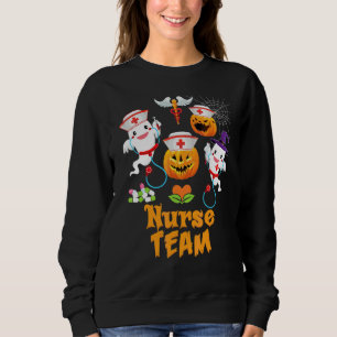 Nurse Team Squad Crew Cute Pumpkin Ghost Witch Boo Sweatshirt