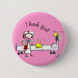 Nurse "Thank You" Gifts 6 Cm Round Badge
