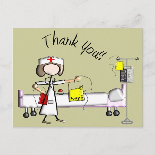 Nurse "Thank You" Gifts Postcard (Front)