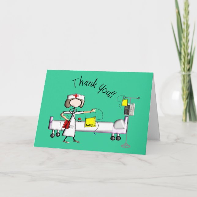 Nurse "Thank You" Gifts Thank You Card (Front)