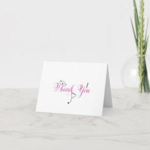 Nurse Thank You Note Hot Pink Hand Calligraphy RN