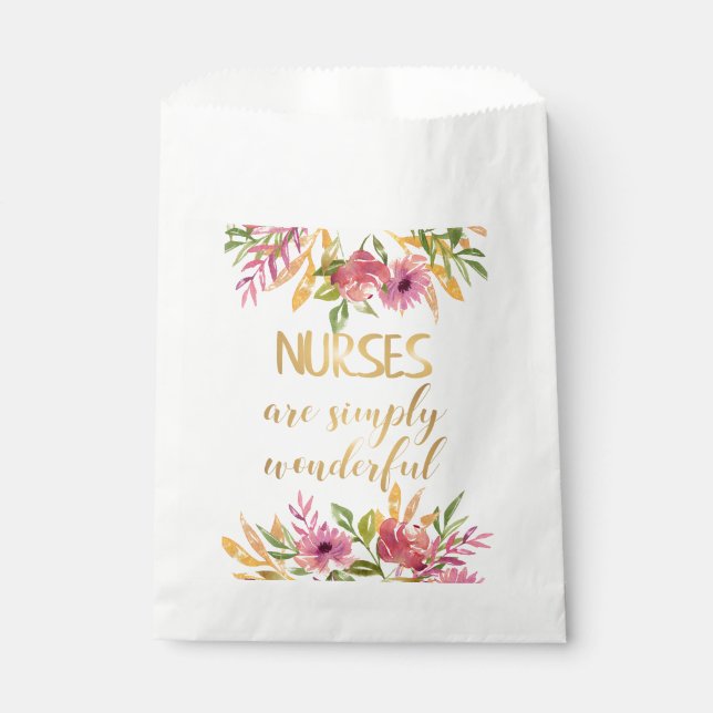 Nurse thank you Nursing appreciation Gift quote Favour Bags (Front)