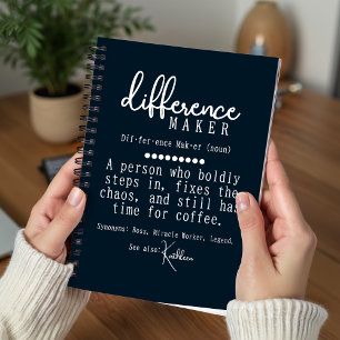 Nurse Thank You Personalised Definition Journal