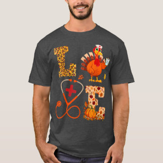 Nurse Thanksgiving Nursing Cute Health Worker Turk T-Shirt