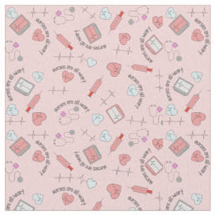 Nurse Theme Pink Fabric
