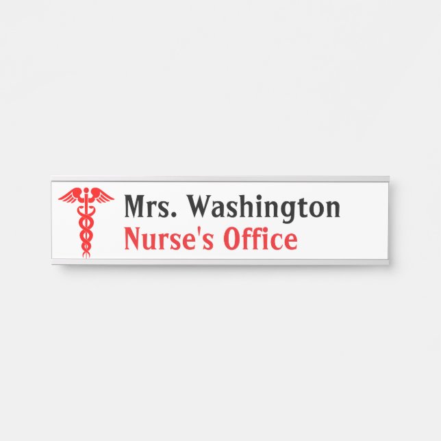 Nurse Themed Door Name Plate (Front)