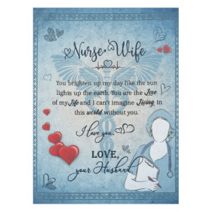 Nurse To My Wife Blanket Tablecloth