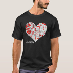 Nurse Tool Lifesavers Nursing Heart Hearts Oncolog T-Shirt