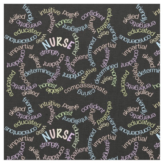 Nurse Tools Black  Fabric (Close Up)