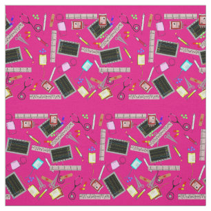 Nurse Tools Fabric Fuschia Pink