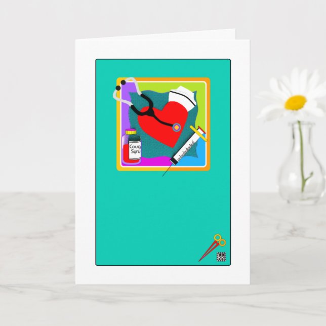 Nurse Tools Get Well card (Small Plant)
