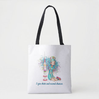 Nurse Tote Bag. I give shots and second chances. Bag