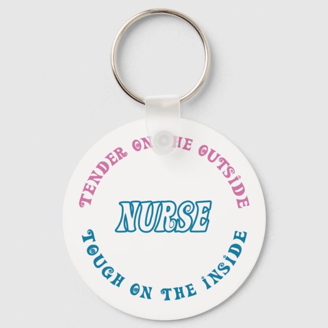 Nurse Tough and Tender Key Ring (Front)