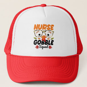 Nurse Turkey Gobble Squad Nursing Lover Funny Mum Trucker Hat