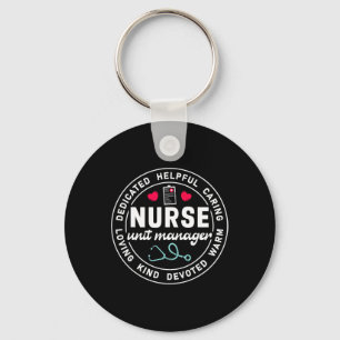 Nurse Unit Manager Appreciation Heart Stethoscope  Key Ring