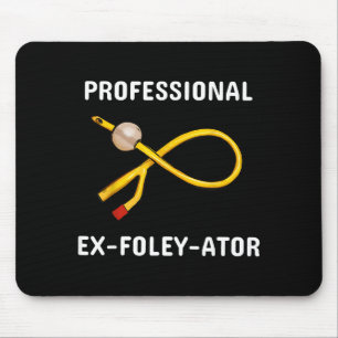 Nurse Urology Crew Catheter Joke Illustration Mouse Pad