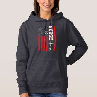 Nurse Usa Flag Hoodie