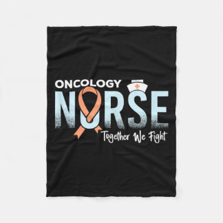Nurse- Uterine Cancer Awareness Supporter Ribbon Fleece Blanket