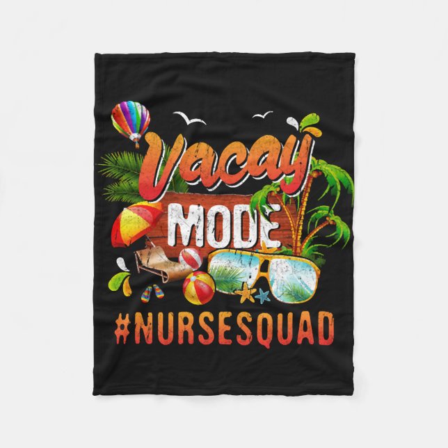 Nurse Vacation Group Nursesquad Fleece Blanket (Front)