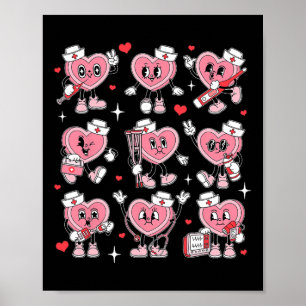 Nurse Valentine Candy Heart Er Icu Nicu Rn Nurses Poster