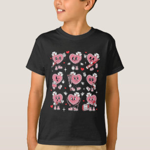 Nurse Valentine Candy Heart Er Icu Nicu Rn Nurses  T-Shirt