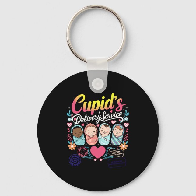 Nurse Valentine Cuds Delivery Service Labor And  Key Ring (Front)