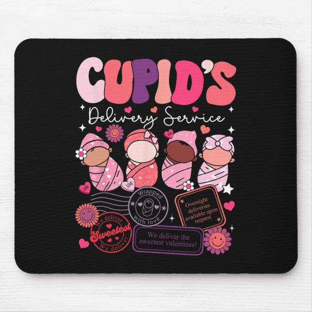 Nurse Valentine Cupid's Delivery Service Labour An Mouse Pad (Front)