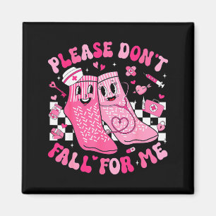 Nurse Valentine Non Slip Socks Please Dont Fall Fo Magnet