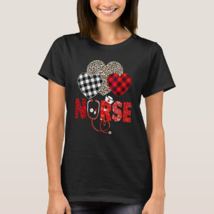 Nurse Valentine Stethoscope Nursing Valentines Day T-Shirt