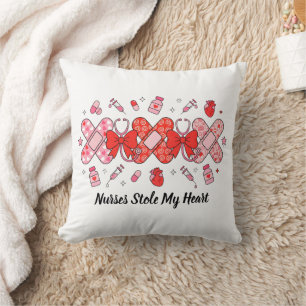 Nurse Valentine XOXO Bandage Stethoscope Medical Cushion
