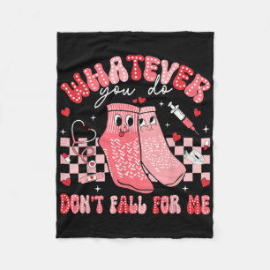 Nurse Valentines Day Apparel Hug Valentine Whateve Fleece Blanket