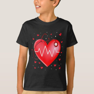 Nurse Valentines Day Heart Stethoscope 2 _1  T-Shirt