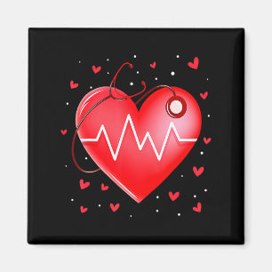 Nurse Valentines Day Heart Stethoscope 2  Magnet