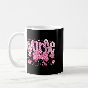 Nurse Valentines Day Heart Stethoscope ER ICU NICU Coffee Mug