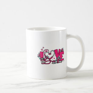 Nurse Valentines Day Love Heart Stethoscope Women Coffee Mug