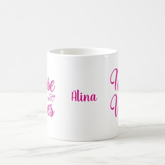Nurse Vibes personalise name  Coffee Mug (Center)