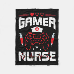 Nurse Video Gamer Gaming 1  Fleece Blanket