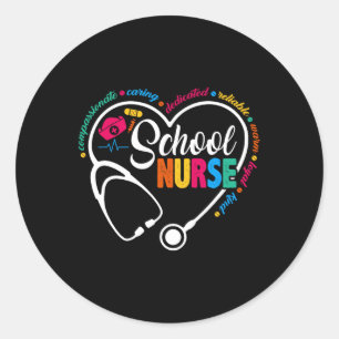 Nurse Vintage Love Heart Nurse Life 1 Classic Round Sticker