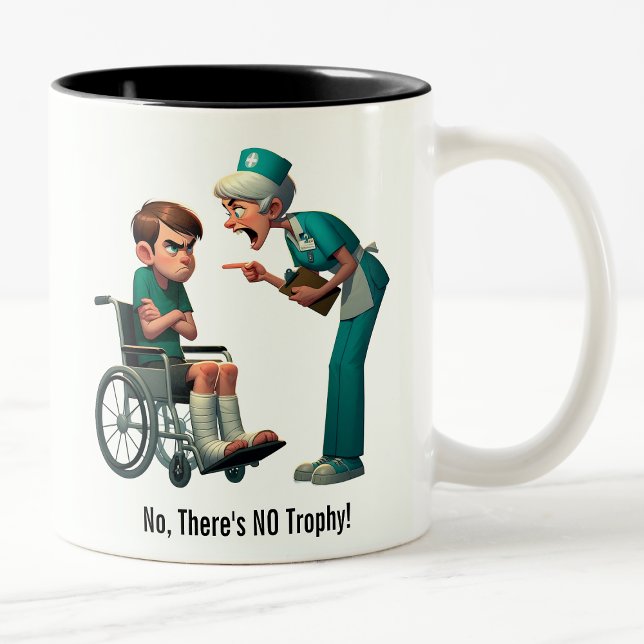 Nurse vs Spoiled Brat Showdown Two-Tone Coffee Mug (Creator Uploaded)