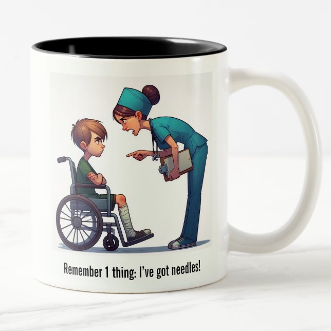 Nurse vs Spoiled Brat Showdown Two-Tone Coffee Mug (Creator Uploaded)