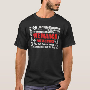 Nurse We March For Nurses Nursing RN Healthcare Wo T-Shirt