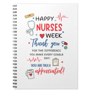 Nurse Week Sign Printable Appreciation Nurse Thank Notebook
