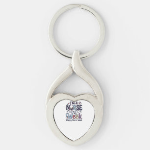 Nurse Week Vintage Typography Shirt Design_1 Key Ring